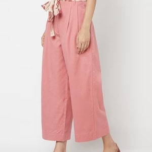 LINEN TROUSERS/ JACKET/ Shrug Organic Cotton/  women's high-waisted trousers, high-rise trousers, trousers women, 100% linen