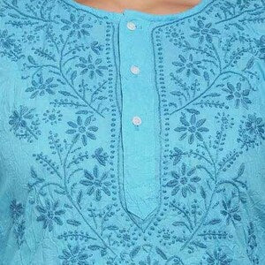 Kurta Palazzo Set/ Indian Wear Kurta Set/Cotton Linen Dress/Chinese Collar/ Dabu Print