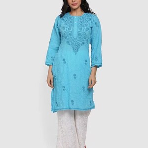 Kurta Palazzo Set/ Indian Wear Kurta Set/Cotton Linen Dress/Chinese Collar/ Dabu Print