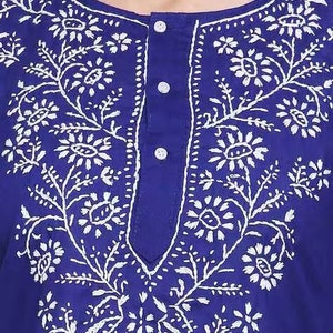 Chikankari Kurti/ Cotton/ Thread Work/ Linen Dress/ Summer wear/