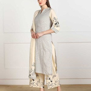 Organic cotton Kurta Set/ Long Dress/ Tunic/Dabu Print-Ethnic-Bollywood style/Boho/ Rajasthani/