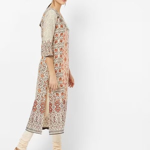 Cotton Long Dress/ Summer Linen Dress/ Kurta/ Ethnic Dress