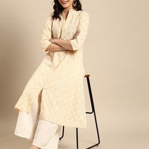 Linen Dress/ Linen Dress/ Long Shift Dress with Tucks/Straight Cotton Kurta (long tunics).