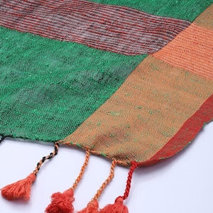 Handloom stoles/ shawl with natural dyes/Woven Embroidered from Kullu Himachal Pradesh/ India/ Ethnic/Zari Border/