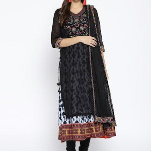 Cotton Layered Kurta /Tunic/Long Dress/Batik Print/Bollywood/Handmade/Tassel/Bohemian/Traditional/India/Summer/Textiles/