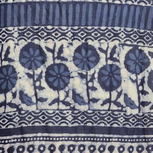 Women Indigo Hand Block Printed Sustainable Pure Cotton Dupatta