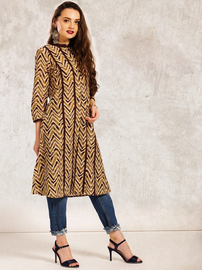 Kurta/ Ethnic Kurta/cotton/ Embroidered/Block Print / Bollywood / Long Tunic/ Summer Wear/ Bollywood/Batik/