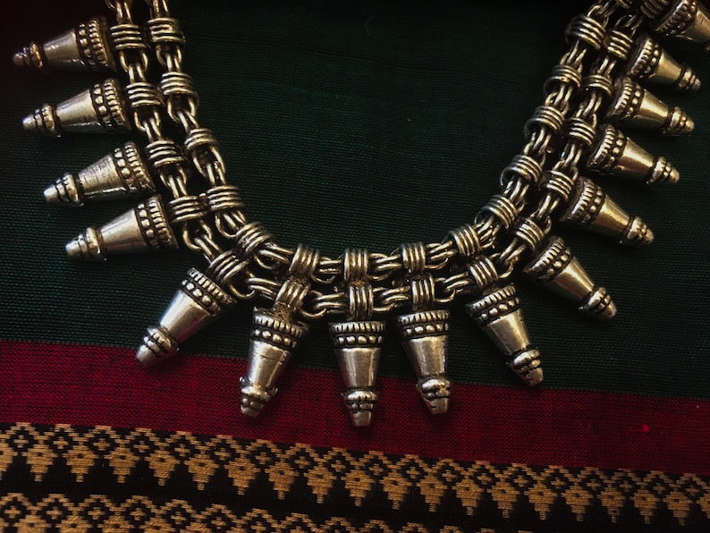 Handcrafted/ Boho/Choker/Ethnics /Tribal Statement Necklace.