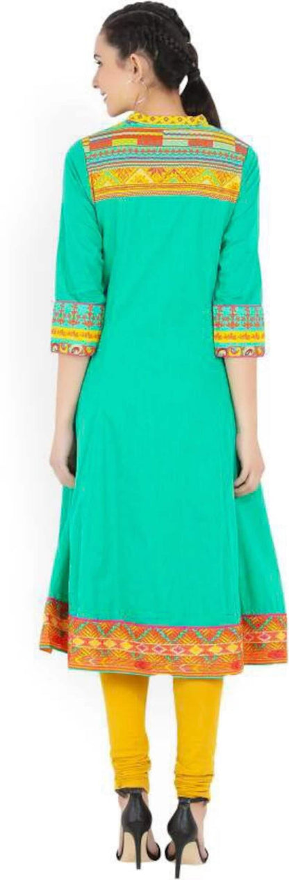 Ethnic Pure Cotton Kurta with Pant set/ Long Anarkali Kurta/ Tunic/ Summer Wear/ India/