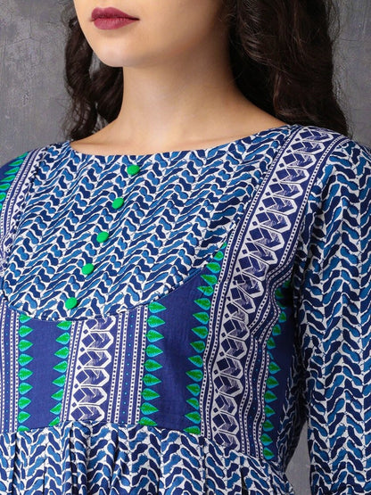 Ethnic Cotton Tunic/ Indian/ South Asian/Kurta/Long Boho Dress/ Long Summer Shirt/Kaftan/Ladies Tunic