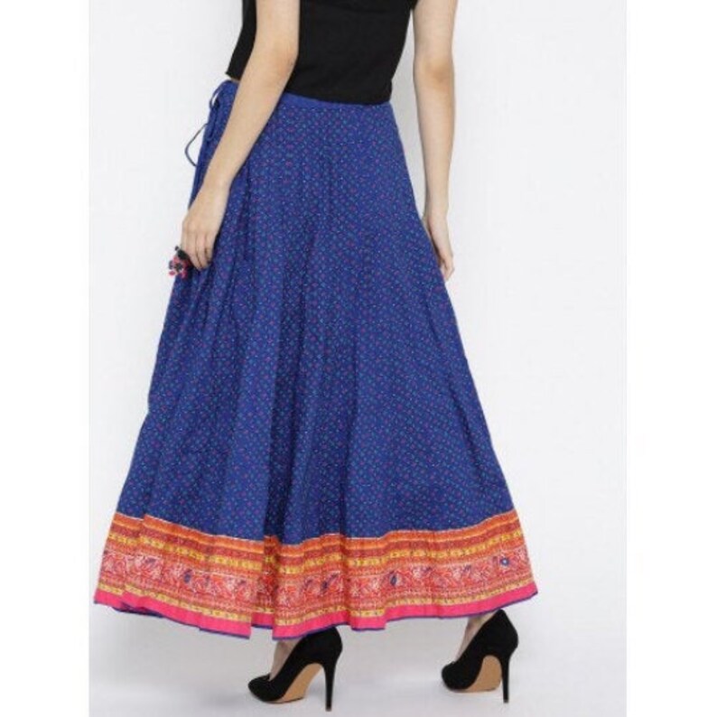 Cotton anarkali Boho skirt/Long skirt/ Dress/Bohemian/ Batik Print/Bollywood/Handmade/Tassel/Bohemian/Traditional/India/Summer/Textiles/