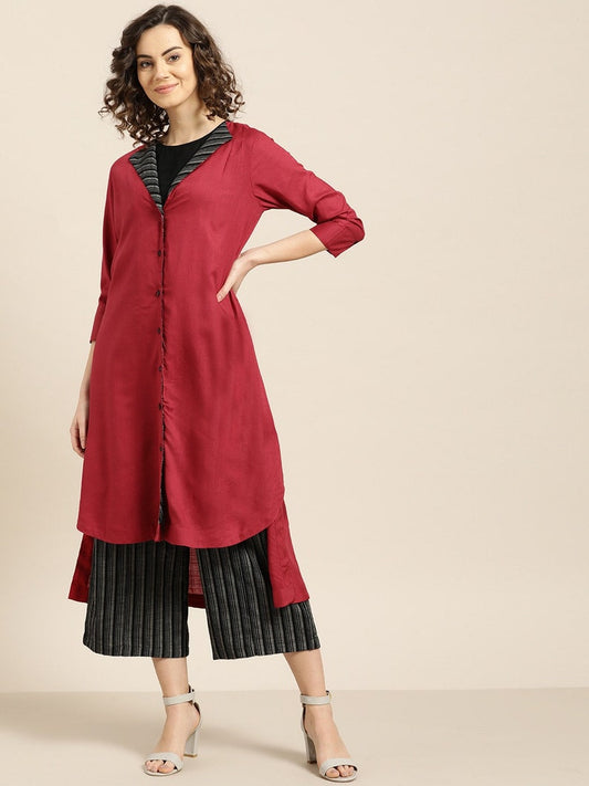 Cotton kurta with Palazzo Pant/ Long Dress/ Office Kurta/Bollywood /Indian Suit Set/