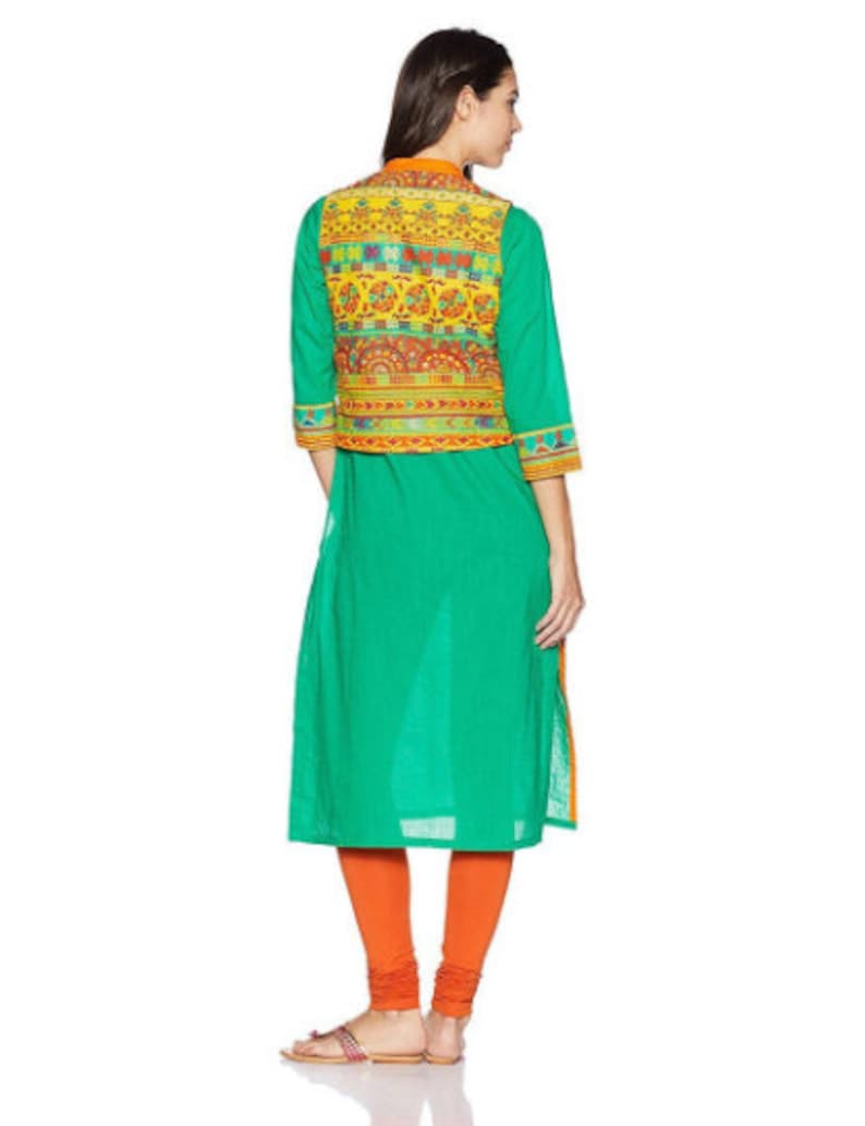 Ethnic Pure Cotton Kurta with Pant set/ Long Anarkali Kurta/ Tunic/ Summer Wear/ India/