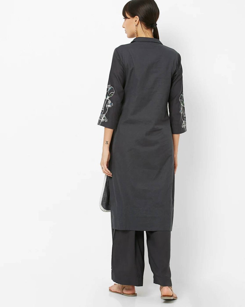 Cotton Kurta with palazzo pant /Tunic/Long Dress/Batik Print/Bollywood/Handmade/Tassel/Bohemian/Traditional/India/Summer/Textiles/