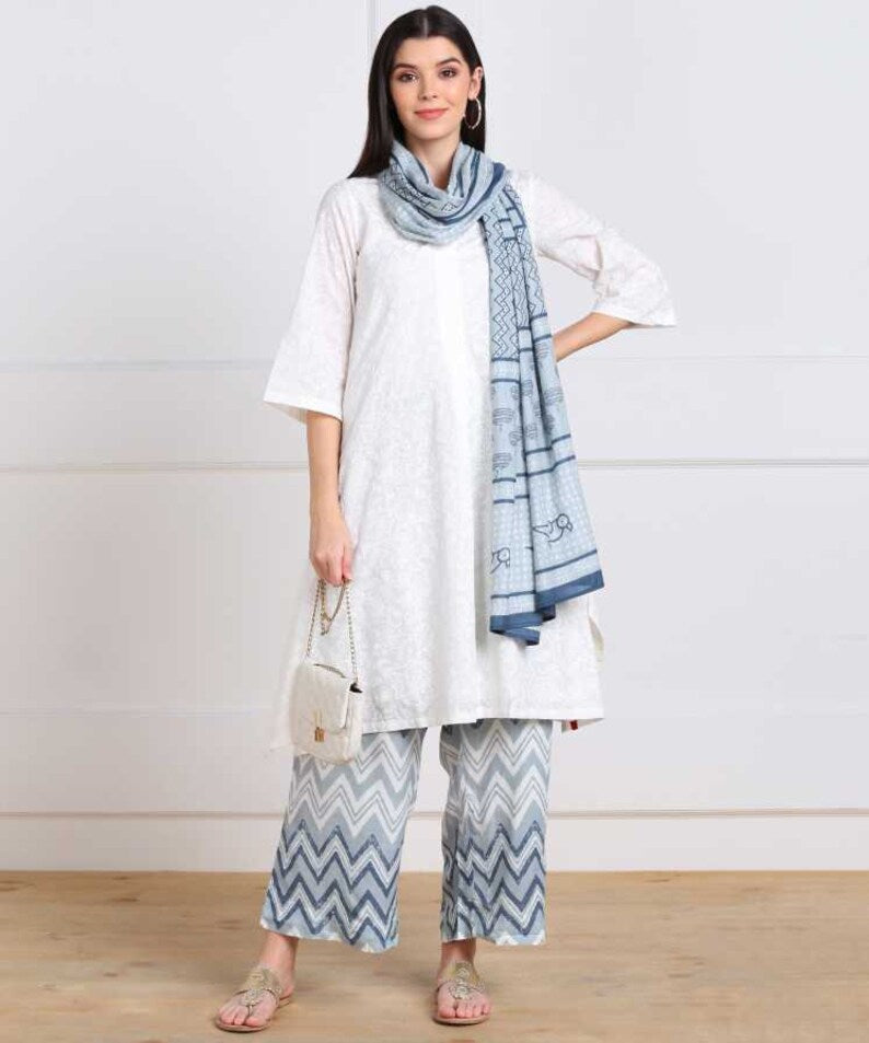 Long Linen Dress/Organic Cotton/Long Tunic/Pocket Shirt Dress/Summer/Kurta with Palazzo/Ethnic.