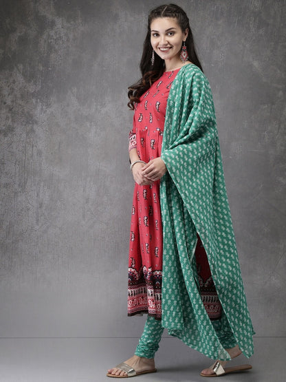 Cotton Kurta With Matching Pant Dupatta /Long Tunic/Dress/Batik/Print/Bollywood/Handmade/Ethnic Bohemian/Traditional/India/Summer/Textiles/