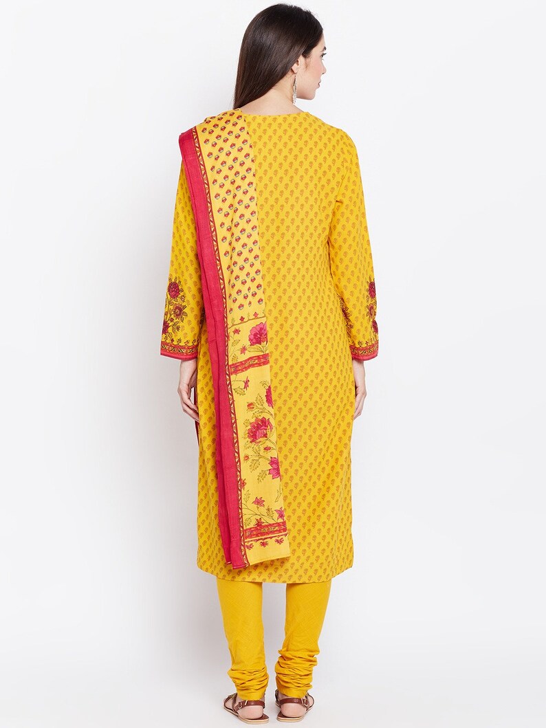 Women Long Tunic/ Ethnic Cotton Kurta and Salwar Set/ Embroidered/ Thread Work/Block Print / Bollywood / Long Tunic/ Summer Wear/ Batik/