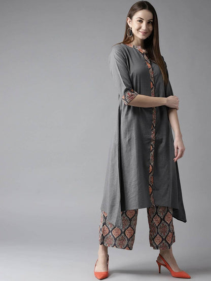 Ethnic Cotton Long Kurta Palazzo Set/ Tunic/ Summer Wear/ Block Print/ Bohemian Style/ India/Bohemian/ Block Print/ India/