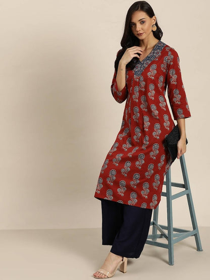 Long Linen Dress/ 100 % Cotton Kurta /Tunic/Long Dress/Block Print/Bollywood/Handmade/Tassel/Bohemian/Traditional/India/Summer/Textiles/