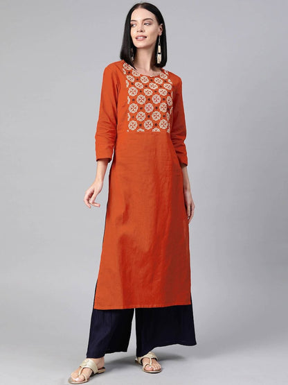 Long Tunic Dress/ Ethnic cotton silk Blend kurta / Embroidered/ Thread Work/Block Print / Bollywood / Long Tunic/ Summer Wear/ Bollywood/