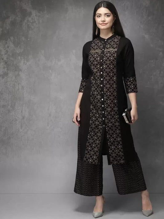 Ethnic Cotton Long Kurta Palazzo Set/ Tunic/ Summer Wear/ Block Print/ Bohemian Style/ India/Bohemian/ Block Print/ India/