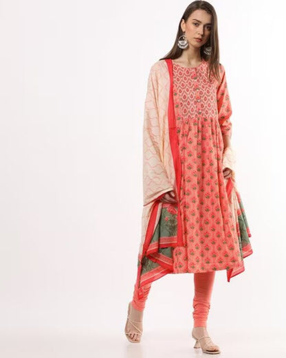 Cotton Kurta Set/Long Dress Linen Dress/Embroidered/Dabu Block Print/ Handloom/