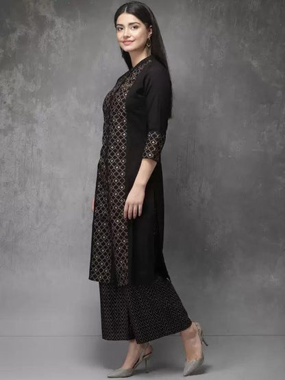 Ethnic Cotton Long Kurta Palazzo Set/ Tunic/ Summer Wear/ Block Print/ Bohemian Style/ India/Bohemian/ Block Print/ India/