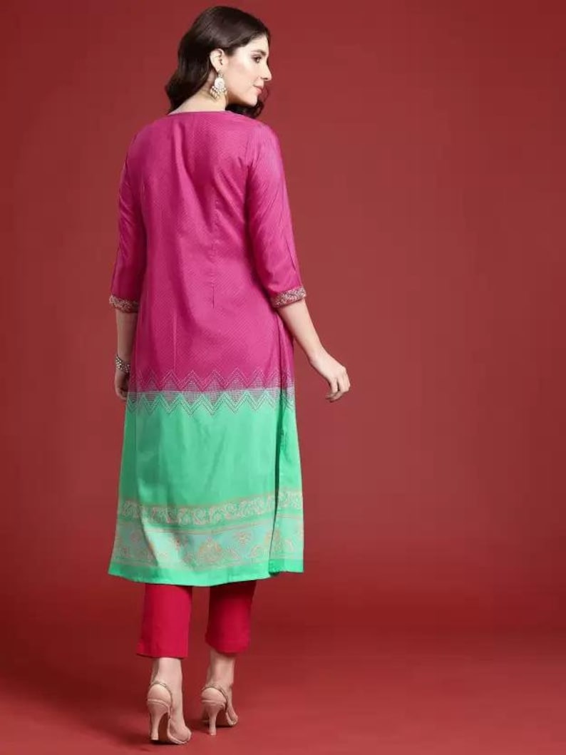 Ethnic handmade cotton silk blend kurta/ batik print/cotton/Tunic/Festive Collection/