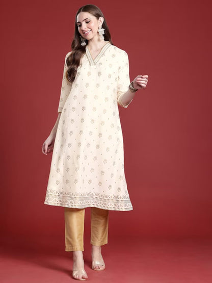 Ethnic handmade cotton silk blend kurta/ batik print/cotton/Tunic/Festive Collection/