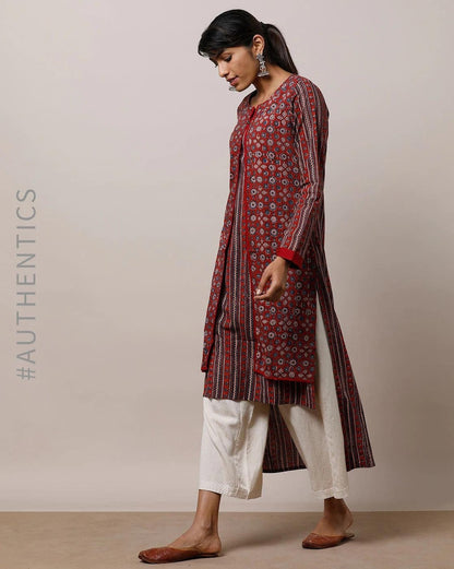 Ethnic Long Dress Cotton Kurta/Kurti/ Tunic/Long Dress/Batik Print/Bollywood/Handmade/Tassel/Bohemian/Traditional/India/Textiles/