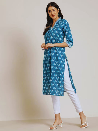 Handmade/Thread Work/Cotton Ethnic Kurta/Long Dress Shirt/Summer Tunic/Batik Madhubani Print/India/Bohemian/ Long Linen Dress Women Dress