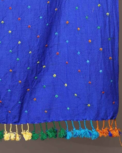 Kutch Handloom Bandini Pure Wool Shawl/headscarf/Multi Coloured Modal Silk Organic Stole/Lightweight Natural Fabric/ Unique Gifts for Women/