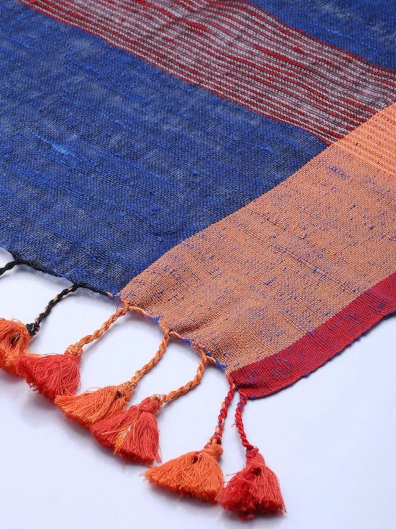 Handloom stoles/ shawl with natural dyes/Woven Embroidered from Kullu Himachal Pradesh/ India/ Ethnic/Zari Border/