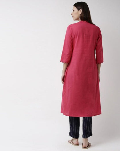 Ethnic Kurta/ Long straight Tunic/ Cotton/ Handmade/ India.