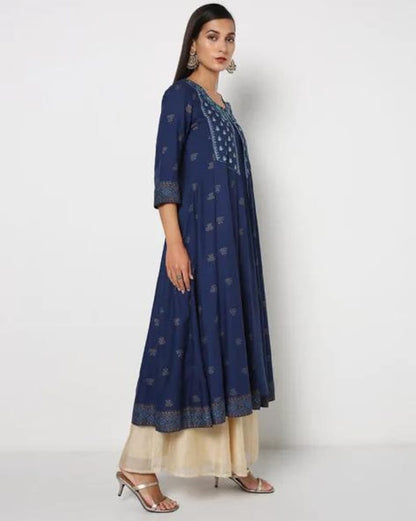 Long Dress/ Kurta with pant/Tunic/Long Dress Ethnic Jacket/Batik Print/Bollywood/Handmade/Tassel/Bohemian/Traditional/India/Summer/Textiles/