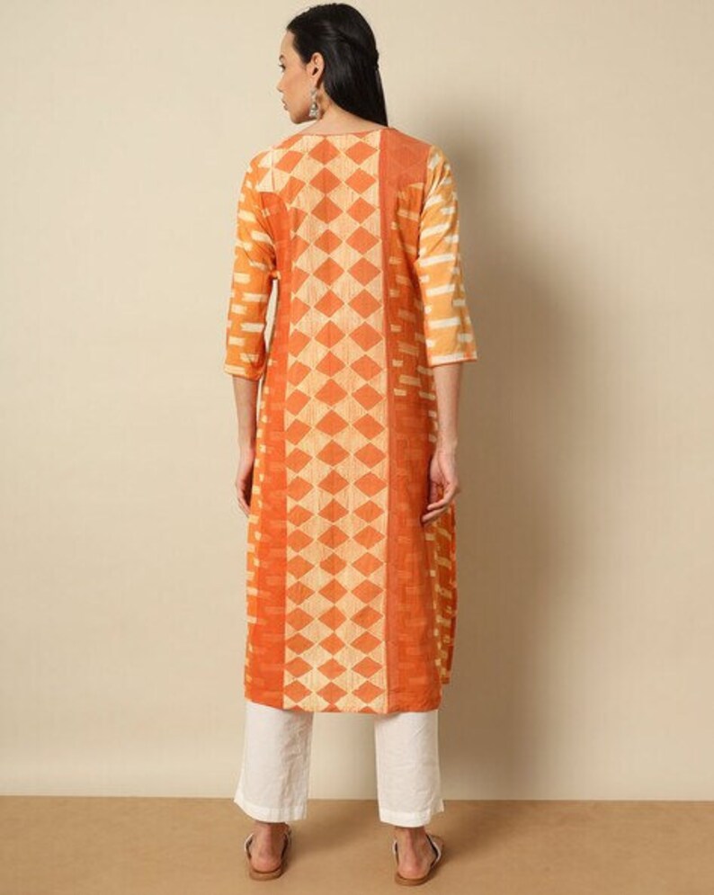 SHIBORI Dyed Kurta/ Dabu Print/ Organic Cotton/ Linen kurta/ Handblock