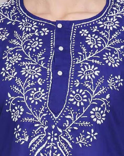 Chikankari Kurti/ Cotton/ Thread Work/ Linen Dress/ Summer wear/