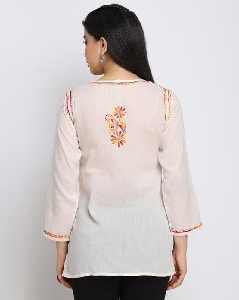 Chikankari Kurti/ Cotton/ Thread Work/ Linen Dress/ Summer wear/