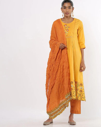 Organic cotton Kurta Set/ Long Dress/ Tunic/Dabu Print-Ethnic-Bollywood style/Boho/ Rajasthani/