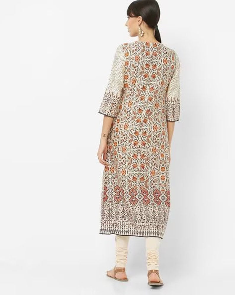 Cotton Long Dress/ Summer Linen Dress/ Kurta/ Ethnic Dress