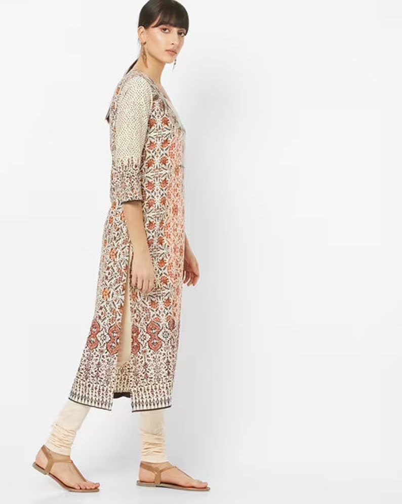 Cotton Long Dress/ Summer Linen Dress/ Kurta/ Ethnic Dress