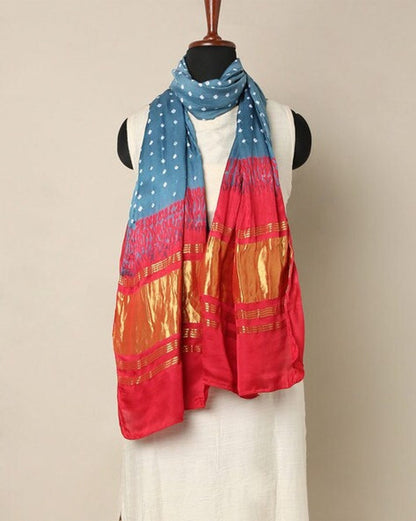 Multi Coloured Modal Silk Organic Blend Scarf/ Colourful Lightweight Natural Fabric Shawl/ Unique Gifts for Women/