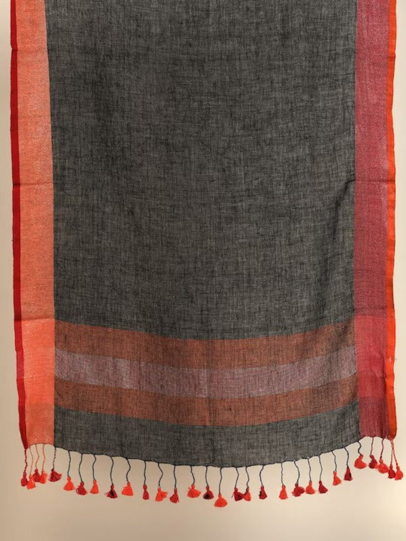 Handloom stoles/ shawl with natural dyes/Woven Embroidered from Kullu Himachal Pradesh/ India/ Ethnic/Zari Border/